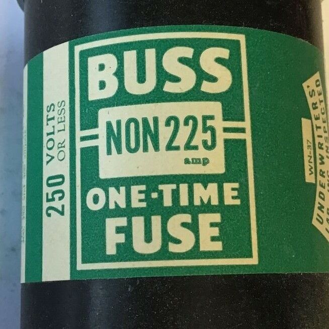 BUSSMANN NON 225 ONE TIME FUSE 225AMP 250V