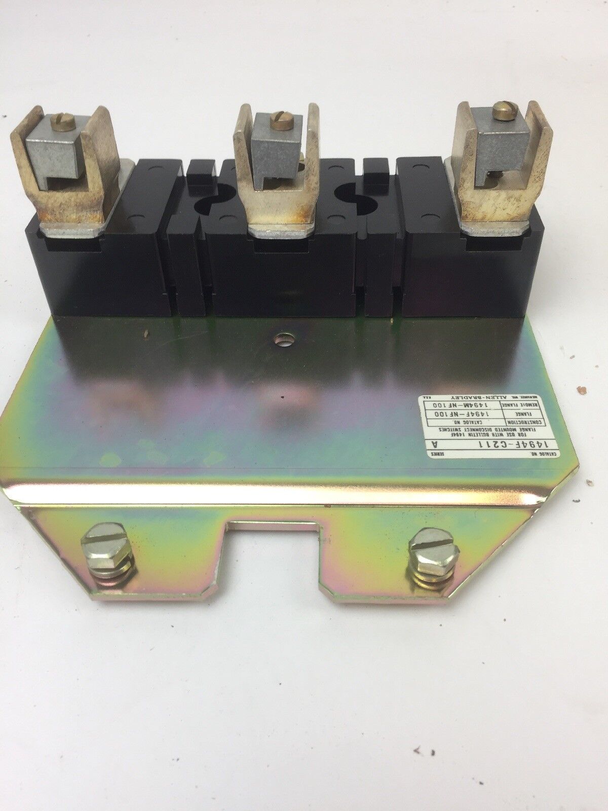 ALLEN BRADLEY 1494FNF100 DISCONNECT SWITCH 1494FC211 FUSE BLOCK ADAPTOR