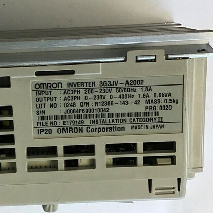 OMRON 3G3JV SYSDRIVE INVERTER 200V 3PH 0.2KW