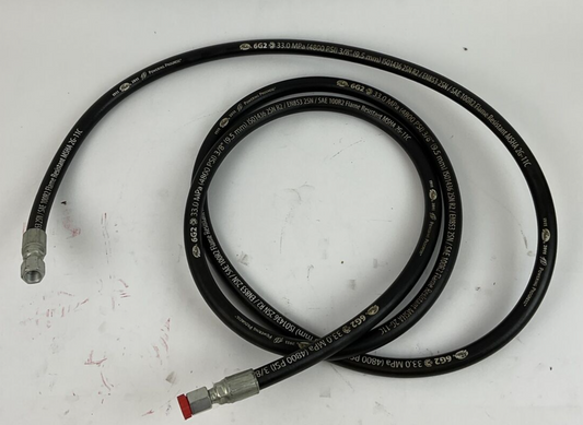 GATES 6G2 HYDRAULIC 10' HOSE 4800PSI 33.0MPA 3/8" SAE 100R2