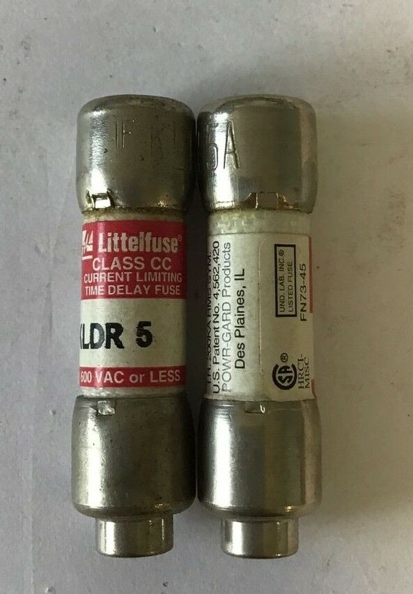 LITTELFUSE KLDR 5 FUSE 600VAC CLASS CC 5AMP ***LOTOF2***