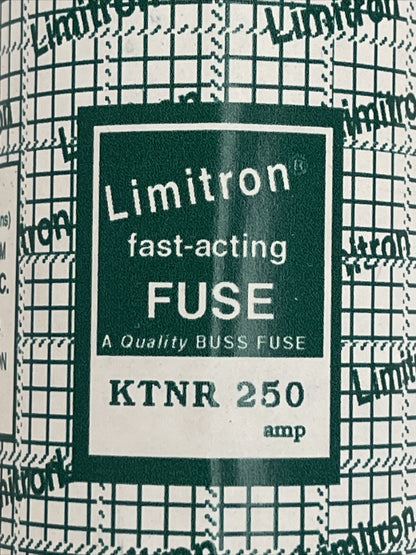 BUSSMANN KTNR 250 LIMITRON FAST-ACTING CLASS K1 FUSE 250AMP 250VAC