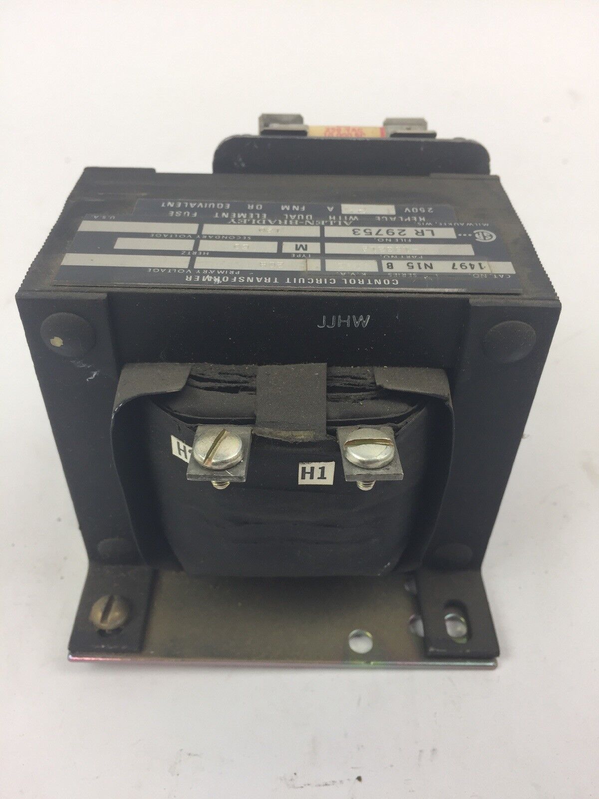 ALLEN BRADLEY 1497-N15 CONTROL CIRCUIT TRANSFORMER .130 KVA 208V 60HZ 120V 60HZ