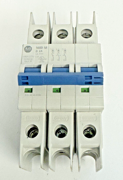 ALLEN-BRADLEY - 1489-M3D020 SER. D - CIRCUIT BREAKER - 3 P, 2 A, 277 V