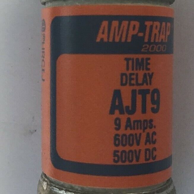 GOULD SHAWMUT AJT9 TIME DELAY FUSE 9AMP 600VAC ****LOTOF7****