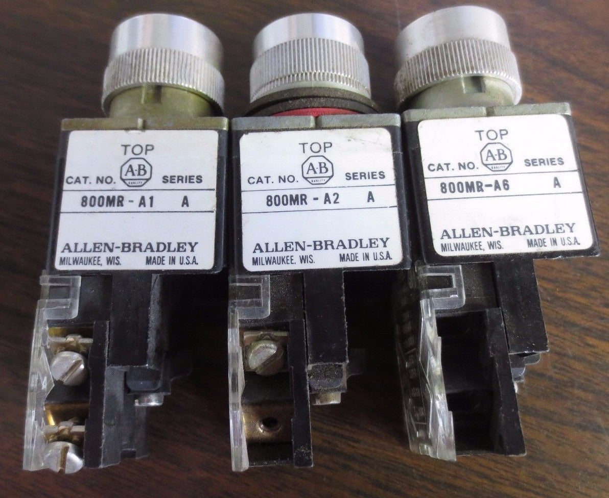 ALLEN-BRADLEY 800MR-A1, 800MR-A2, 800MR-A6 PUSHBUTTONS & 2-POS. SELECTOR SWITCH
