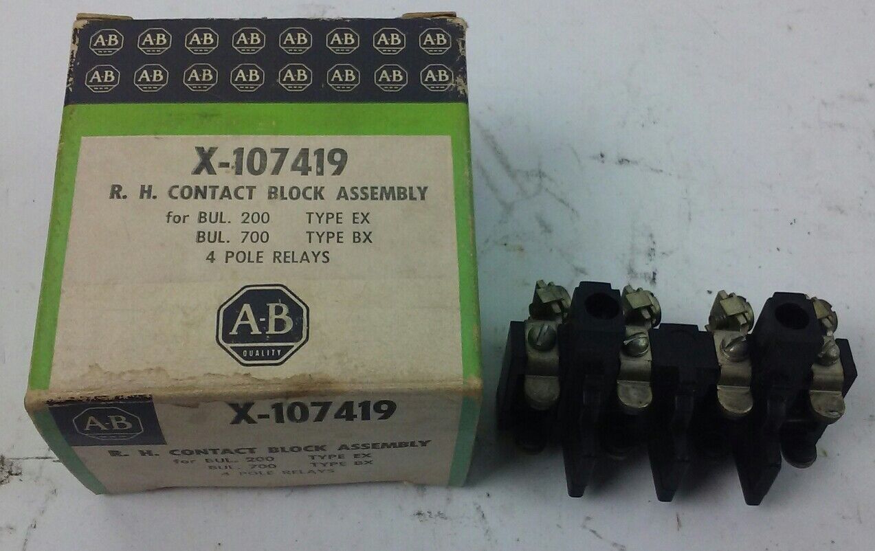 Allen-Bradley X-107419 L.H. Contact Block Assy. for Bul 200 Type EX Bul 700 BX