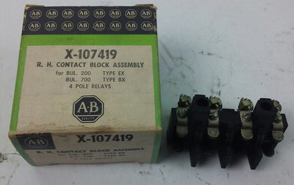 Allen-Bradley X-107419 L.H. Contact Block Assy. for Bul 200 Type EX Bul 700 BX