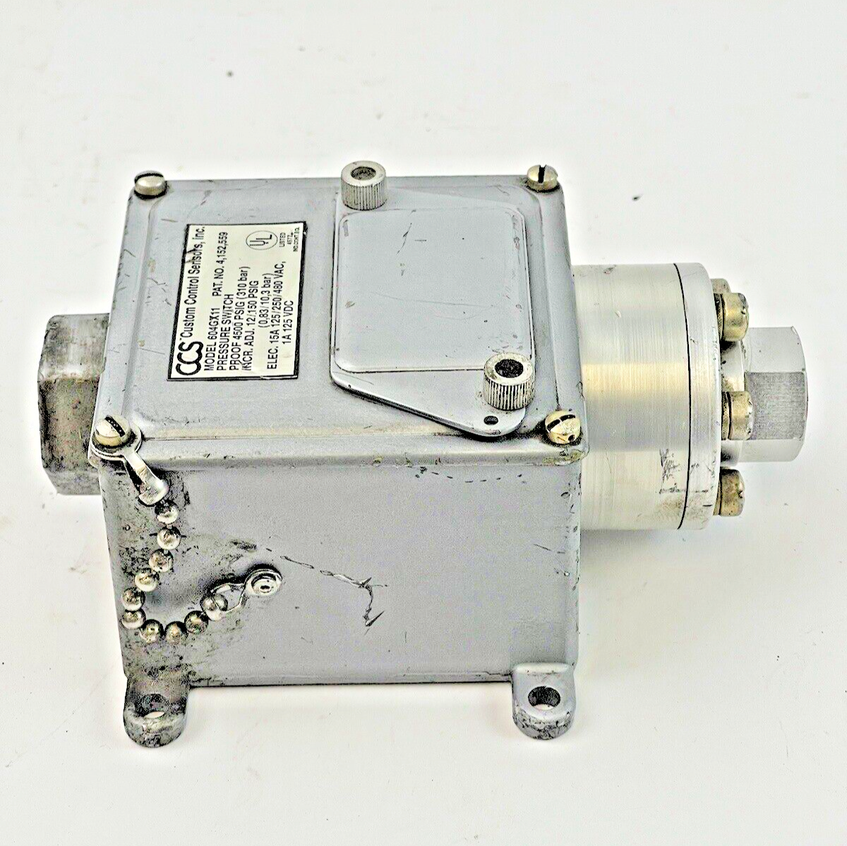 CCS - 604GX11 - PRESSURE SWITCH - 4500 PSIG, 310 BAR, 15A, 480 VAC