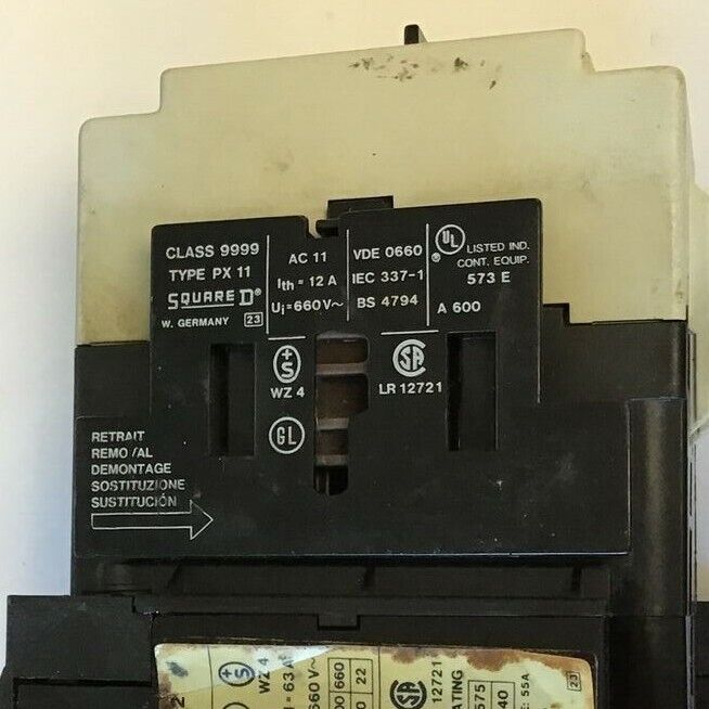SQUARE D CLASS 8502 TYPE PF3.22 63A 600VAC 40HP 3PHASE