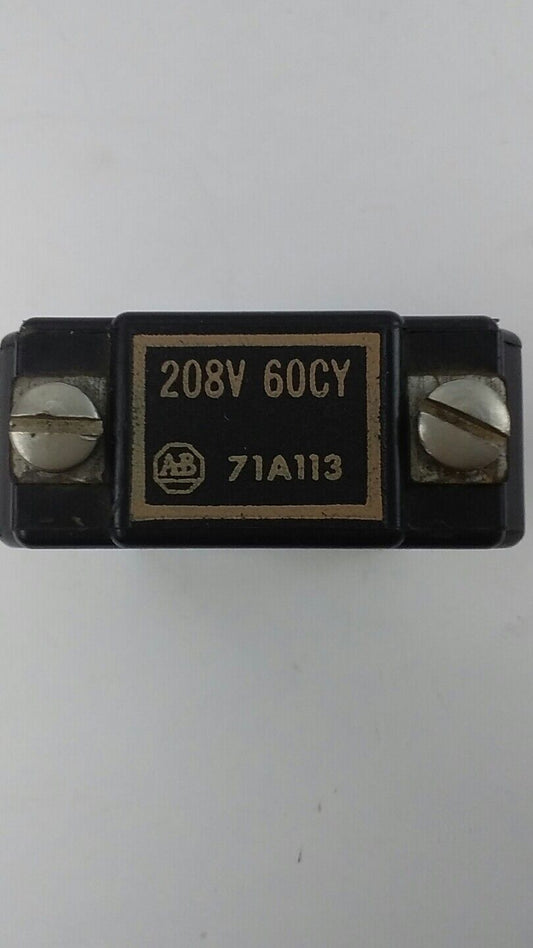 ALLEN BRADLEY 71A113 COIL 208V 60CY