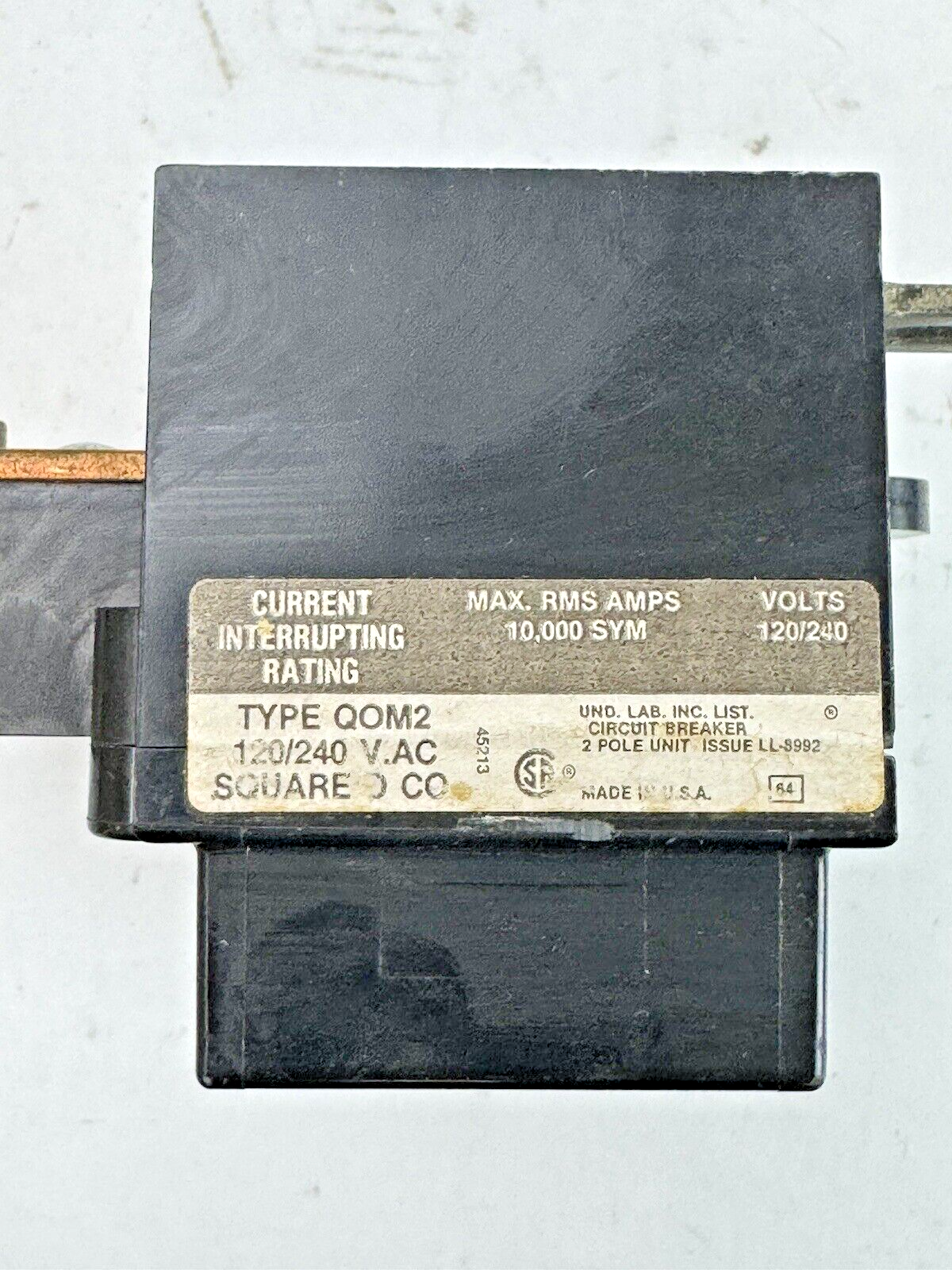 SQUARE D - QOM225 - MAIN CIRCUIT BREAKER - 2 POLE/ 225 A/ 240 VAC