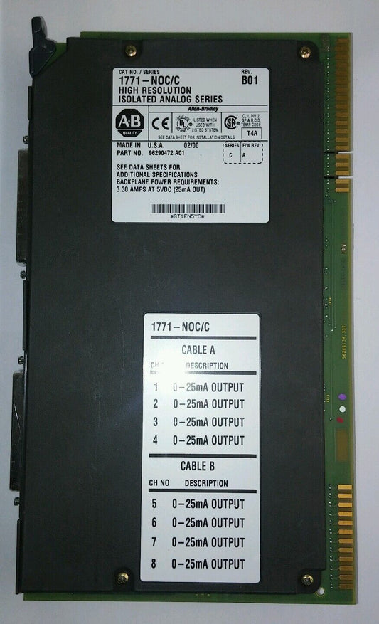 Allen Bradley 1771-NOC /C High Resolution Isolated Analog  REV B01