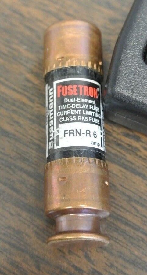 LOT of 6 / BUSSMANN FRN-R-6 FUSE / 250VAC / 6A