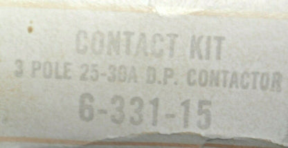 CUTLER-HAMMER 6-331-15 CONTACT KIT / 3 POLE / 25-30A / NEW SURPLUS