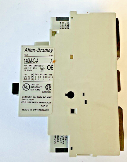 ALLEN BRADLEY 140M-C2E-B25 SER.B MOTOR PROTECTOR W/140-C-A AUX CONTACT SER.A