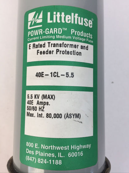 LITTELFUSE 40E-1CL-5.5 E RATED TRANSFORMER AND FEEDER PROTECTION 5.5KV 40E AMP