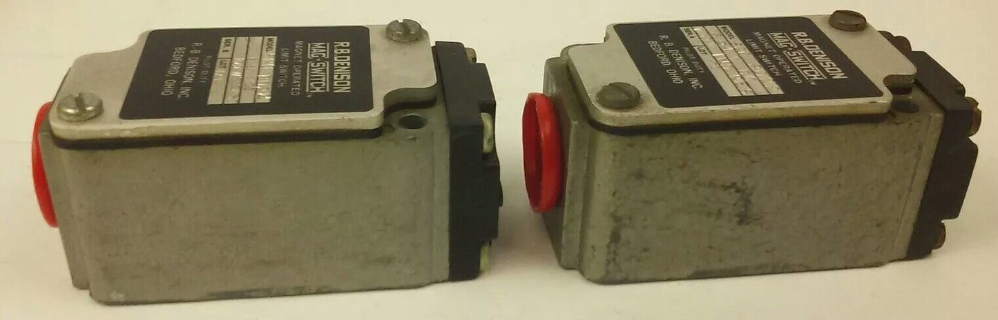 R.B.DENISON  SGO-8022 MAG OPERATED LIMIT SWITCH 6/60VDC, 100W.RES/IND, LOT OF 2
