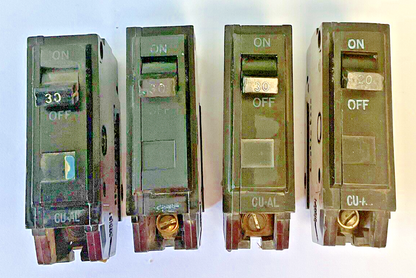 GENERAL ELECTRIC 3x CTL130 & 1x CTL120 CIRCUIT BREAKER 120/240VAC *4 BREAKERS*