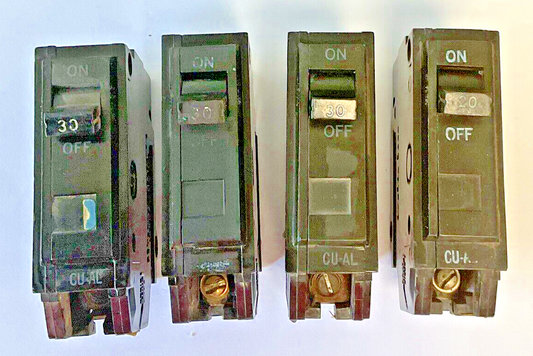 GENERAL ELECTRIC 3x CTL130 & 1x CTL120 CIRCUIT BREAKER 120/240VAC *4 BREAKERS*