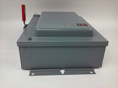 CUTLER HAMMER 4105H2432H, H.D. SAFETY SWITCH, 60A, 600VAC, 4 POLE, MAX H.P. 50