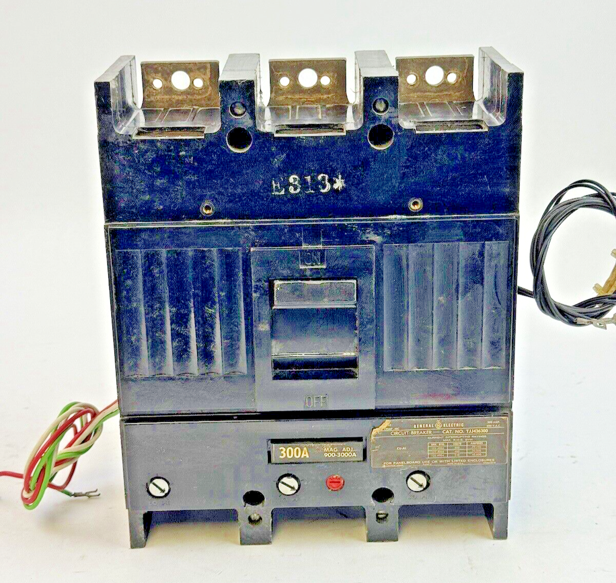 GE - TJJ436300 - CIRCUIT BREAKER W/ 300A TRIP, AUX, SHUNT - 300A, 600VAC, 3 POLE