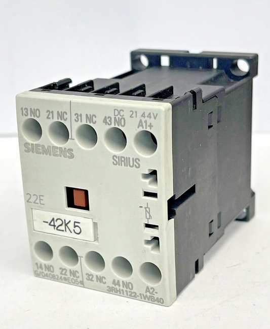 SIEMENS - 3RH1122-1WB40 - AUXILIARY CONTACT - 10 AMP, 600 VAC