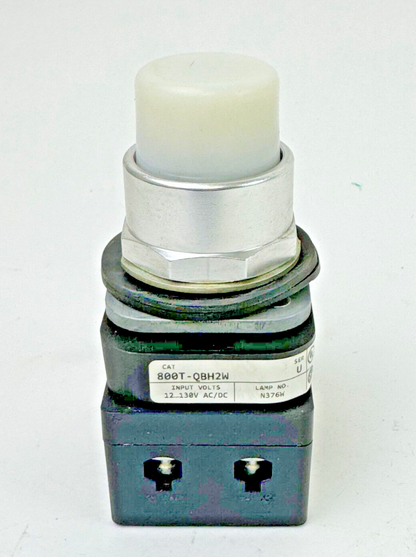 ALLEN-BRADLEY - 800T-QBH2W SER. U -WHITE LED MOMENTARY PUSH BUTTON W/ 800TC-N374