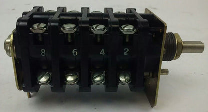 ALLEN BRADLEY J682862/7 ROTARY PILOT SWITCH, SIZE 10, 25A, 4 POSITION, 8 CIRCUIT