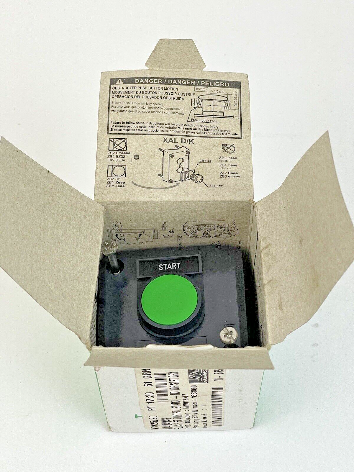 SCHNEIDER ELECTRIC  - XAL D101H29H7 - HARMONY - PUSHBUTTON SWITCH - XAL-D/K