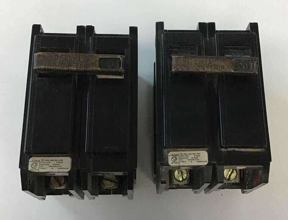 SYLVANIA C220 CIRCUIT BREAKER 120/240VAC TYPEC 2POLE ***LOTOF2***