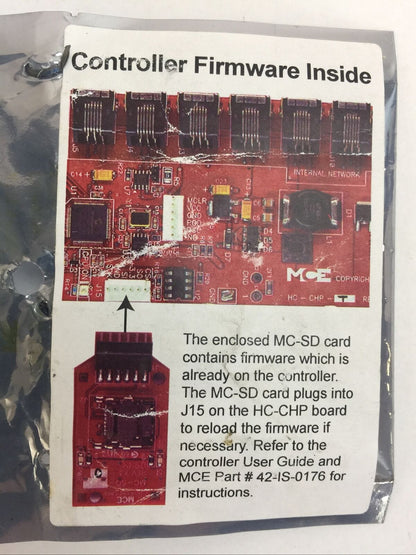 MCE MC-SD REV X3 CARD PLUGS INTO J15 ON TH HC-CHP BOARD CONTROLLER IMAGE REL 8.0