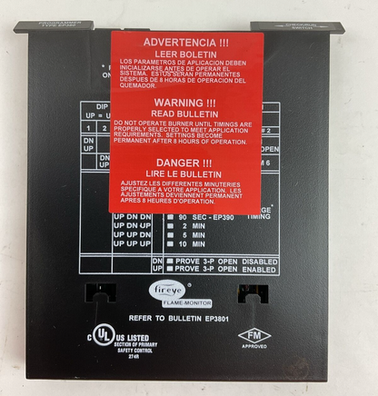 FIREYE TYPE EP380 PROGRAMMER