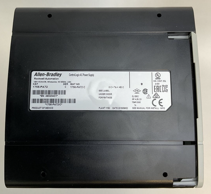 ALLEN BRADLEY 1756-PA72 SER C CONTROL LOGIX AC POWER SUPPLY 1756-A13 13 SLOT