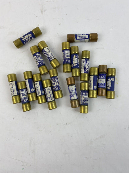 Bussmann One Time NON2 2A 250V Fuse "Lot of 18"