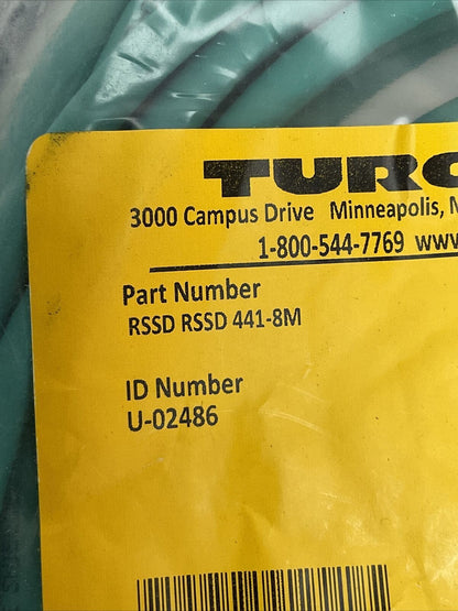 TURCK RSSD RSSD 441-8M CORDSET ETHERNET EXTENSION CABLE 8 METER