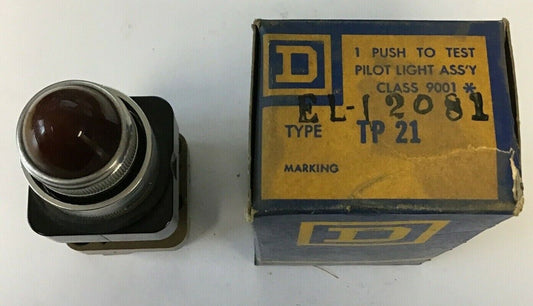 SQUARE D 9001 TP-21 120/110V 60/50CY AMBER/ORANGE PILOT LIGHT