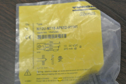 TURCK Ni12U-MT18-AP6X2-H1141 PROXIMITY SENSOR / 10-30VDC / 200mA / NEW SURPLUS