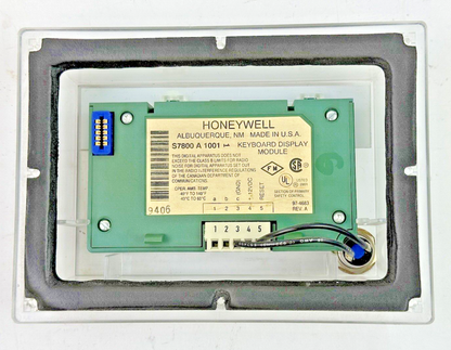 HONEYWELL - S7800 A 1001 REV. A - KEYBOARD DISPLAY MODULE IN CASE-BURNER CONTROL