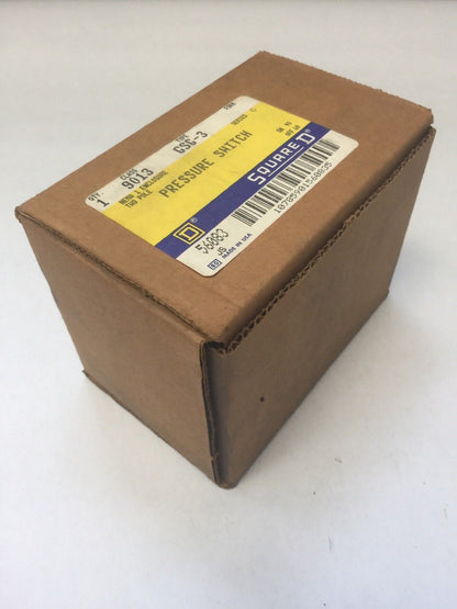 SQUARE D 9013 GSG-3 PRESSURE SWITCH NEMA 1 ENCLOSURE 2 POLE SERIES C