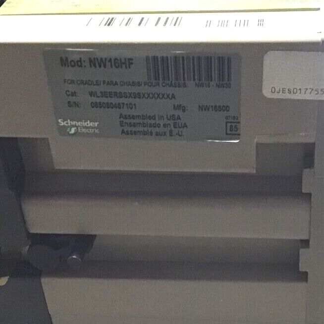 SQUARE D WL3EERSSX9SXXXXXXA MASTERPACT CIRCUIT BREAKER 1600A NW 16 HF 600VAC