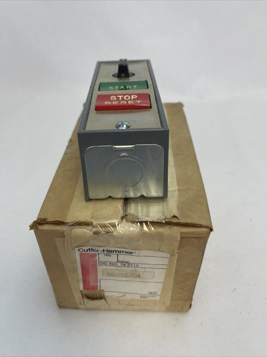 CUTLER HAMMER 10250ED1038 START STOP RESET PUSHBUTTON STATION