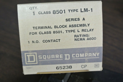 SQUARE D CLASS 8501, TYPE LM-1 - TERMINAL BLOCK ASSEMBLY - NEW SURPLUS