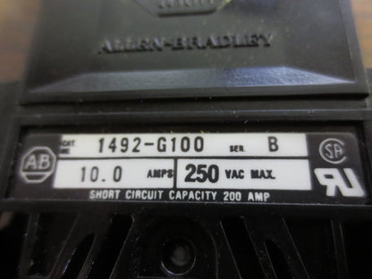 ALLEN-BRADLEY 1492-G100 Ser. B - SINGLE POLE CIRCUIT BREAKER - 10A - NEW SURPLUS