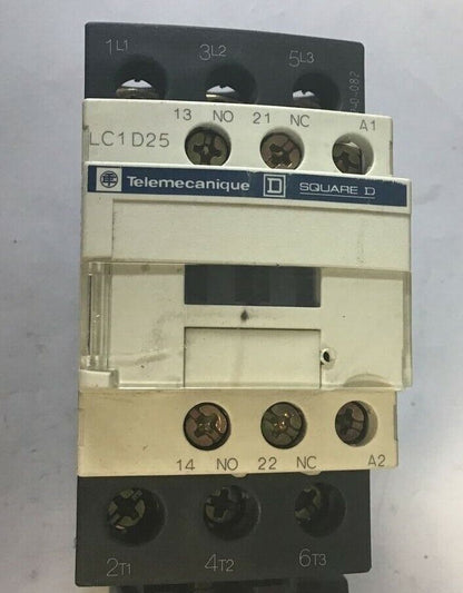 TELEMECANIQUE LC1D25 CONTACTOR W/130299 RELAY