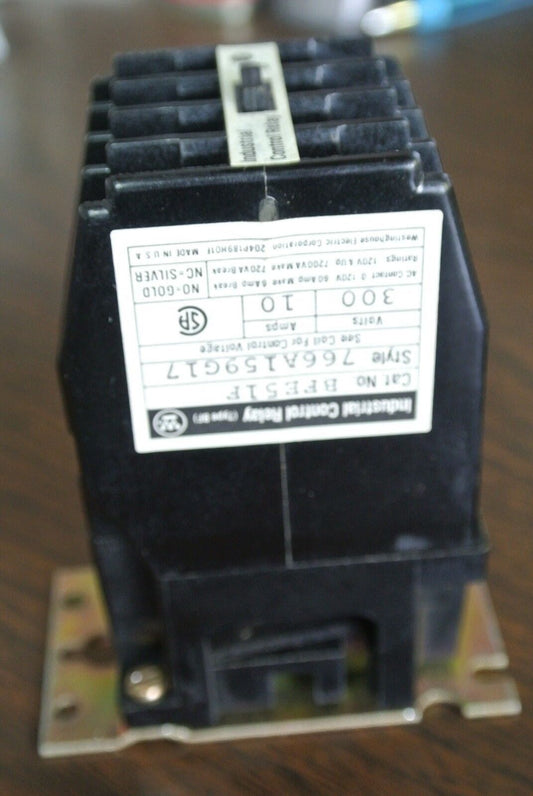 WESTINGHOUSE BFE51F INDUSTRIAL CONTROL RELAY, TYPE BF 300V, 10A - NEW, NO COIL