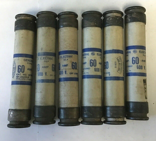 GENERAL ELECTRIC GF6B60 60A FUSE 600VAC CLF ***LOTOF6***