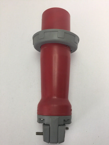 HUBBELL HBL4125P6W PLUG WATERTIGHT 125A 380/416VAC 3 POLE 4 WIRING GROUNDING IEC