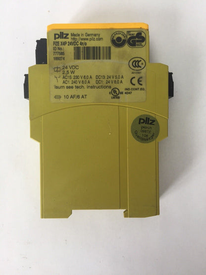 PILZ PZE X4P 24VDC 4n/o SAFETY RELAY 24 VDC 2.5W