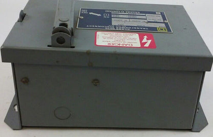 Square D Transformer Disconnect Switch Class 9070 TYPE SK5271M 100 VA 60 Hz NEW